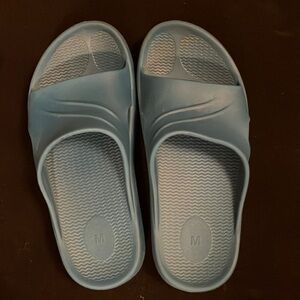 Light Blue Slide Sandals